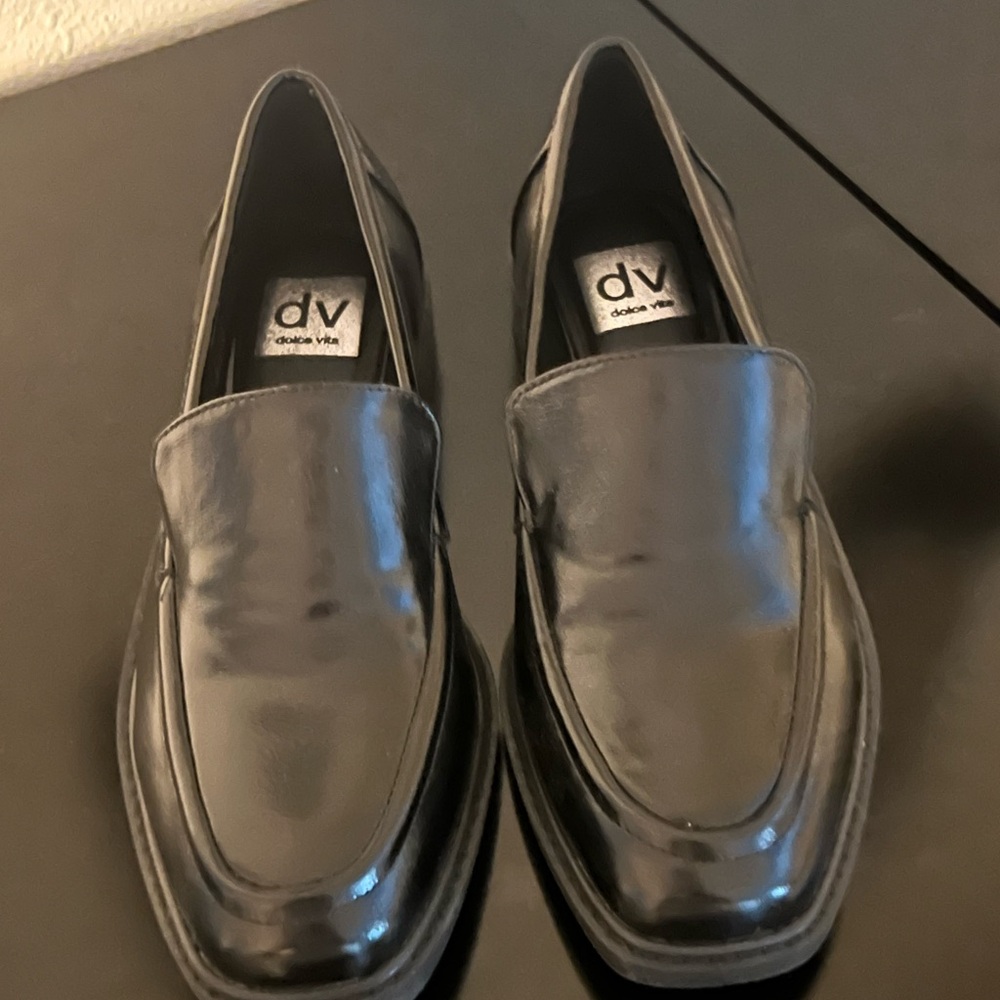 Dolce Vita Women’s Shiny Black Slip-On Loafers